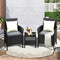 Outdoor Furniture 3 Piece Wicker Bistro Set Patio Chairs Table