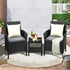 Outdoor Furniture 3 Piece Wicker Bistro Set Patio Chairs Table