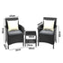 Outdoor Furniture 3 Piece Wicker Bistro Set Patio Chairs Table