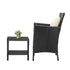 Outdoor Furniture 3 Piece Wicker Bistro Set Patio Chairs Table