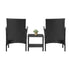 Outdoor Furniture 3 Piece Wicker Bistro Set Patio Chairs Table