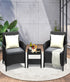 Outdoor Furniture 3 Piece Wicker Bistro Set Patio Chairs Table