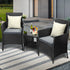 Outdoor Furniture 3 Piece Wicker Bistro Set Patio Chairs Table