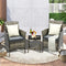 Outdoor Furniture Setting 3 Piece Wicker Bistro Set