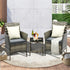 Outdoor Furniture Setting 3 Piece Wicker Bistro Set