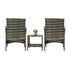 Outdoor Furniture Setting 3 Piece Wicker Bistro Set