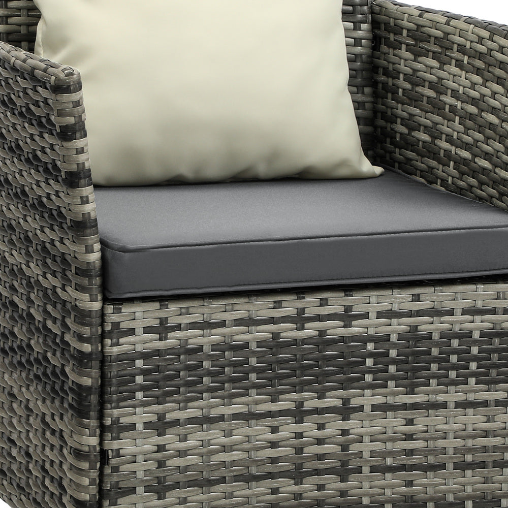 Outdoor Furniture Setting 3 Piece Wicker Bistro Set