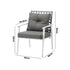 2PCS Outdoor Armchairs Rattan Backrest White