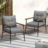 2PCS Outdoor Chairs Garden Patio Armchair Black