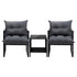3PCS Outdoor Patio Set Wicker Table Chairs with Cushions