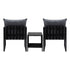 3PCS Outdoor Patio Set Wicker Table Chairs with Cushions
