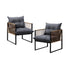 2PCS Outdoor Chairs Patio Set PE Wicker