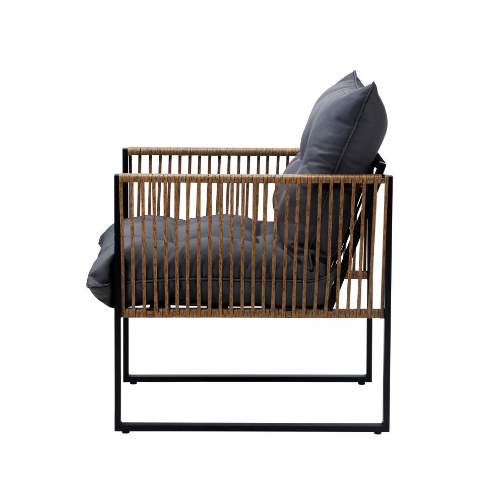 2PCS Outdoor Chairs Patio Set PE Wicker