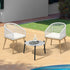 Livsip 3 Piece Outdoor Patio Set Lounge Furniture Sets 50cm Table