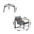 Livsip 3PC Outdoor Patio Furniture Set 50CM Round Grey Marble Table