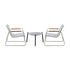 Livsip 3PCS Outdoor Bistro Set Patio Chair 50cm Coffee Table Textilene