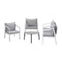 5PCS Outdoor Patio Set 70cm Coffee Table 4 Armchairs