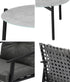 Livsip 3PC Outdoor Patio Set 70CM Grey Marble Table Rattan Chairs