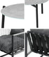 Livsip 3PCS Outdoor Patio Set Grey 70cm Table Cushioned Armchairs