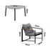 Livsip 3PC Outdoor Patio Set 70CM Round Table with 2 Armchairs