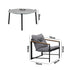 4 Seater Outdoor Patio Set 70CM Round Grey Marble Table