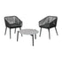 Livsip 3 Piece Outdoor Patio Set 70cm Table Polyester rope