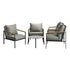 Outdoor Lounge Set Coffee Grey 70cm Table Chairs 5PCS