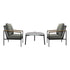 3PC Outdoor Patio Lounge Set 70cm Coffee Table Sofa Chairs