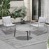 Livsip 3PCS Outdoor Bistro Set Patio Chair 70cm Grey Table Textilene