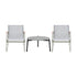 Livsip 3PCS Outdoor Bistro Set Patio Chair 70cm Grey Table Textilene