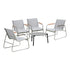 Livsip Outdoor Patio Set 70cm Round Table and 4x Chairs