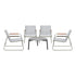 Livsip Outdoor Patio Set 70cm Round Table and 4x Chairs