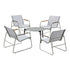 Livsip Outdoor Patio Set 70cm Round Table and 4x Chairs