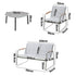 Livsip Outdoor Lounge Set 4 Seater Patio Chairs 70cm Grey Table