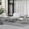 Livsip Outdoor Lounge Set 4 Seater Patio Chairs 70cm Grey Table