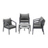 6PCS Outdoor Patio Set Grey 70cm Coffee Table Set Grey Chairs