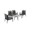 Outdoor Patio Set 2pc Grey Table Sets 4pc Rattan Black Chairs