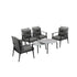 Outdoor Patio Set 2pc Grey Table Sets 4pc Rattan Black Chairs
