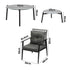 Outdoor Patio Set 2pc Grey Table Sets 4pc Rattan Black Chairs