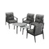 Outdoor Patio Set 2pc Grey Table Sets 4pc Rattan Black Chairs