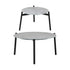 6PCS Outdoor Patio Set Grey Table Set with White Chairs