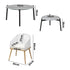 Livsip 6PC Outdoor Patio Set Grey Table Sets Polyester Chair Rope