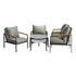 6PCS Outdoor Lounge Set Grey 50/70cm Coffee Table Chairs
