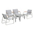Livsip 6PCS Outdoor Patio Set 4x Chairs Coffee Table Set Textilene
