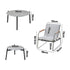 Livsip 6PCS Outdoor Patio Set 4x Chairs Coffee Table Set Textilene