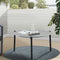 50cm Outdoor Coffee Table Marble Glass Side Table Grey
