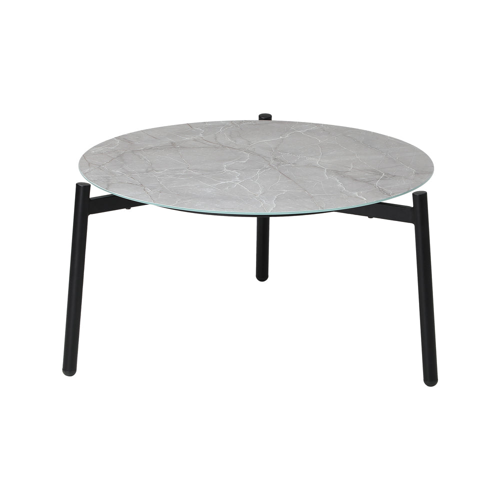 Livsip Outdoor Coffee Side Marble Table Desk 50cm Grey