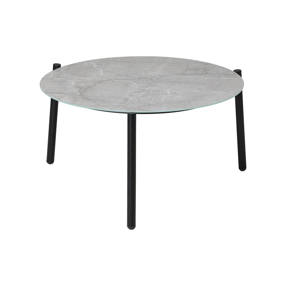 Livsip Outdoor Coffee Side Marble Table Desk 50cm Grey