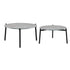 Livsip Outdoor Coffee Side Marble Table Set Grey 2PC