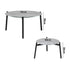 Livsip Outdoor Coffee Side Marble Table Set Grey 2PC